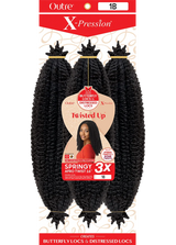 Outre X-Pression Twisted Up Crochet Braid - 3X Springy Afro Twist  16" + Free Styling Foam