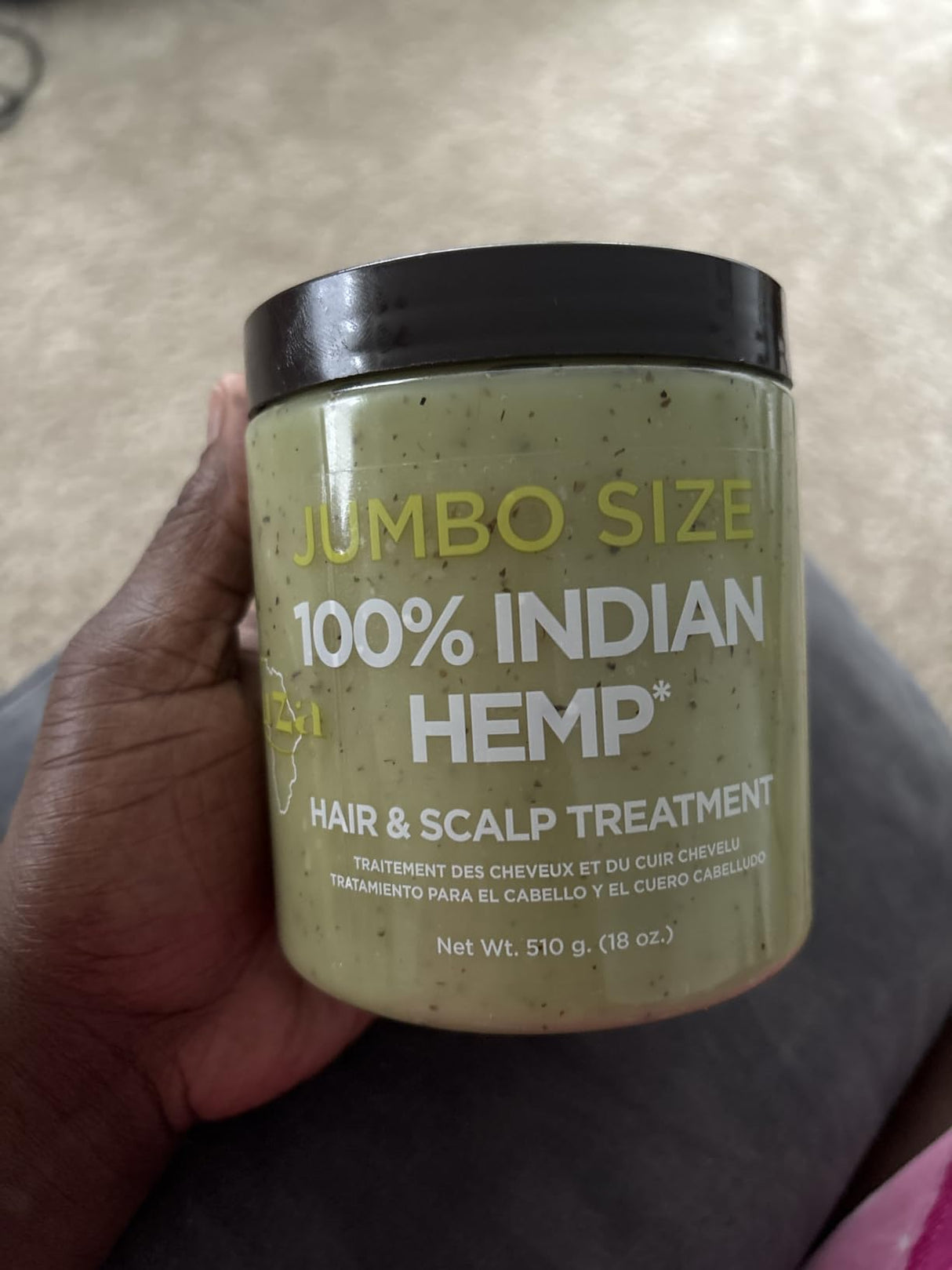 Kuza Indian Hemp with Chebe Hair & Scalp Treatment - for Healthy Hair Retention jumbo size - 18 oz