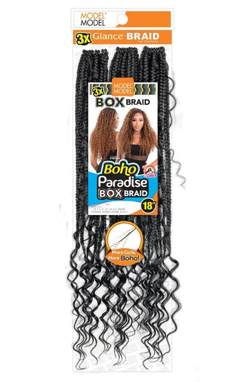 Model Model 3X Boho Paradise Box Glance Braid 18"