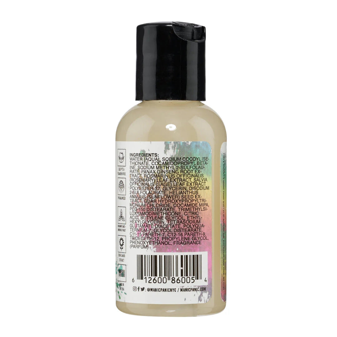 MANIC Not Fade Away Color Shampoo 2oz, color protecting shampoo, color safe hair cleanser, vibrant hair shampoo, gentle color shampoo, fade resistant hair shampoo, hair color maintenance shampoo, nourishing color shampoo, soft shiny hair shampoo, shampoo for color treated hair, vibrant color hair wash, protective hair shampoo, salon quality color shampoo, gentle daily color shampoo, color safe hair care product, MANIC hair shampoo