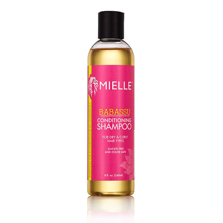 Mielle Babassu Conditioning Shampoo 8oz, babassu oil shampoo, moisturizing hair shampoo, sulfate free shampoo, hydrating hair cleanser, nourishing shampoo for dry hair, soft shiny hair shampoo, hair strengthening shampoo, gentle daily shampoo, natural hair shampoo, textured hair care shampoo, chemically treated hair shampoo, healthy hair shampoo, manageable hair shampoo, deep conditioning shampoo, Mielle hair care product