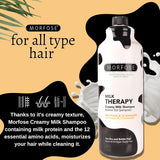 Morfose Hair Shampoo Milk Therapy 33.81oz Nourishing, Hydrating, Repairing Formula-5