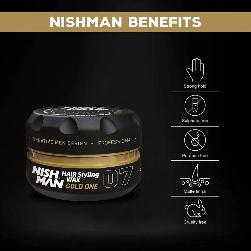 NISH HAIRSTYLING AQUA WAX 07 GOLD ONE-1