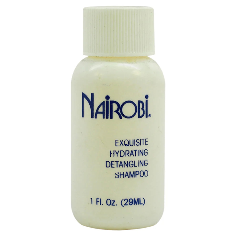 Nairobi Shampoo 1 oz, travel size shampoo, mini hair shampoo, gentle cleansing shampoo, moisturizing hair cleanser, daily use shampoo, shampoo for all hair types, lightweight hair shampoo, refreshing hair wash, salon quality shampoo, portable shampoo bottle, Nairobi hair care product