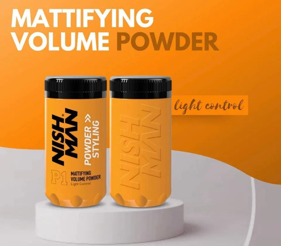 Nish Man Volume Powder Mattifying Styling Light Control 20g-1
