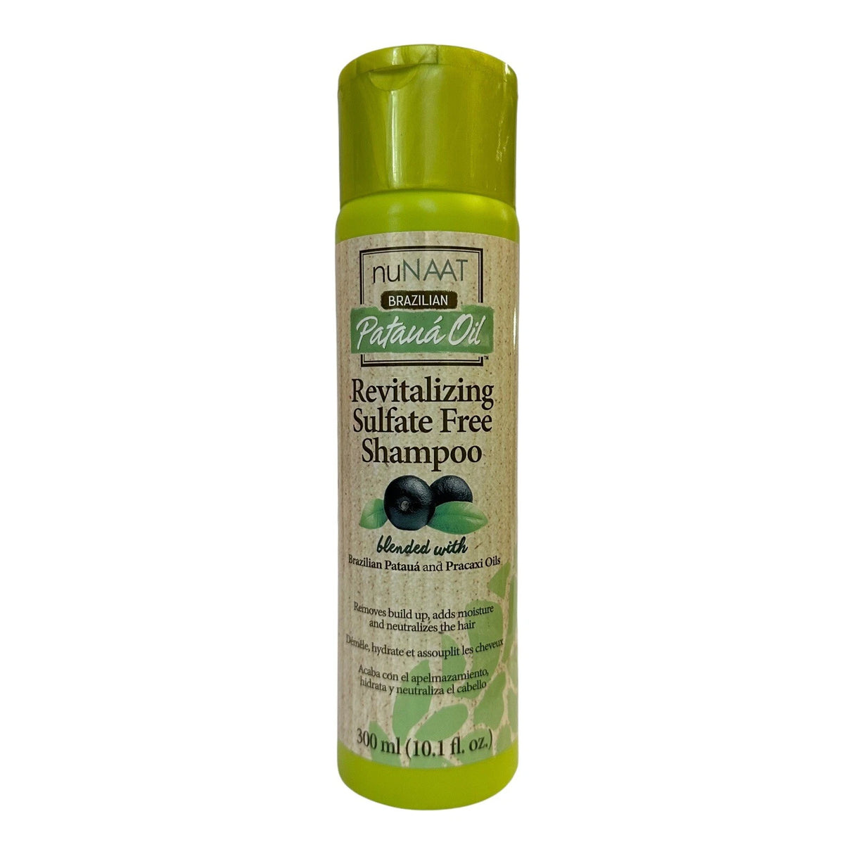 NuNAAT Pataua Oil Revitalizing Sulfate Free Shampoo 10.1 oz, pataua oil shampoo, sulfate free hair shampoo, revitalizing hair cleanser, moisturizing shampoo for dry hair, nourishing hair shampoo, color safe shampoo, strengthening hair wash, soft shiny hair shampoo, gentle daily shampoo, healthy hair cleanser, botanical oil shampoo, salon quality shampoo, NuNAAT hair care product
