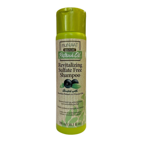 NuNAAT Pataua Oil Revitalizing Sulfate Free Shampoo 10.1 oz, pataua oil shampoo, sulfate free hair shampoo, revitalizing hair cleanser, moisturizing shampoo for dry hair, nourishing hair shampoo, color safe shampoo, strengthening hair wash, soft shiny hair shampoo, gentle daily shampoo, healthy hair cleanser, botanical oil shampoo, salon quality shampoo, NuNAAT hair care product