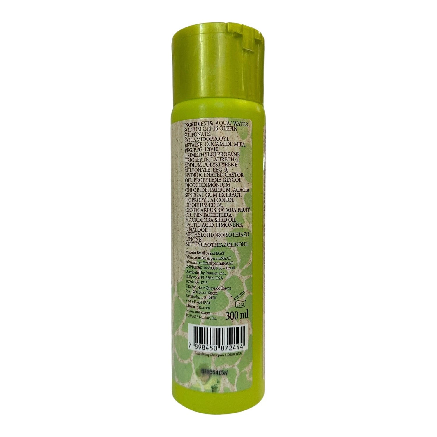 NuNAAT Pataua Oil Revitalizing Sulfate Free Shampoo 10.1 oz, pataua oil shampoo, sulfate free hair shampoo, revitalizing hair cleanser, moisturizing shampoo for dry hair, nourishing hair shampoo, color safe shampoo, strengthening hair wash, soft shiny hair shampoo, gentle daily shampoo, healthy hair cleanser, botanical oil shampoo, salon quality shampoo, NuNAAT hair care product