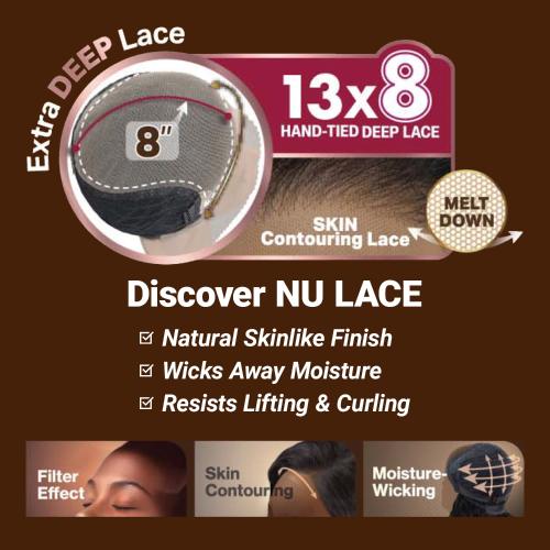 Nu Lace Glueless Wigs 13x8 MLF1101 Mallory HD Lace Front Wig Natural Looking Human Hair Style-2