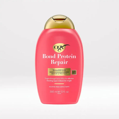 OGX Bond Protein Repair Lightweight Shampoo 13oz, bond repair shampoo, protein repair hair shampoo, strengthening hair cleanser, lightweight shampoo for damaged hair, breakage reducing shampoo, hair bond building shampoo, daily use strengthening shampoo, soft smooth hair shampoo, shampoo for chemically treated hair, nourishing hair cleanser, OGX hair care product