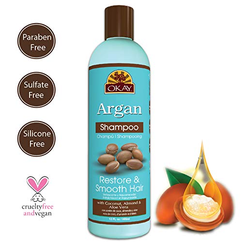 OKAY Argan Oil Shampoo 12oz Hydrating, Repairing, Smoothing Formula-3