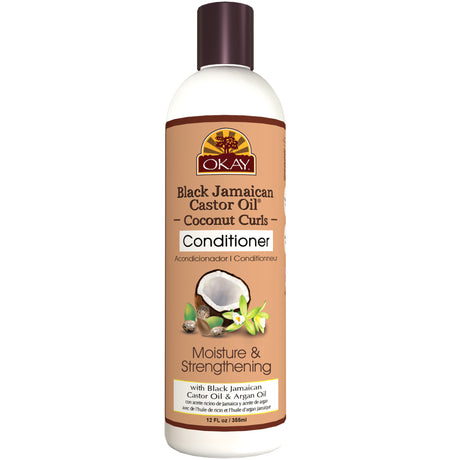 OKAY BLACK JAMAICAN CASTOR OIL COCONUT CURLS SHAMPOO 12OZ