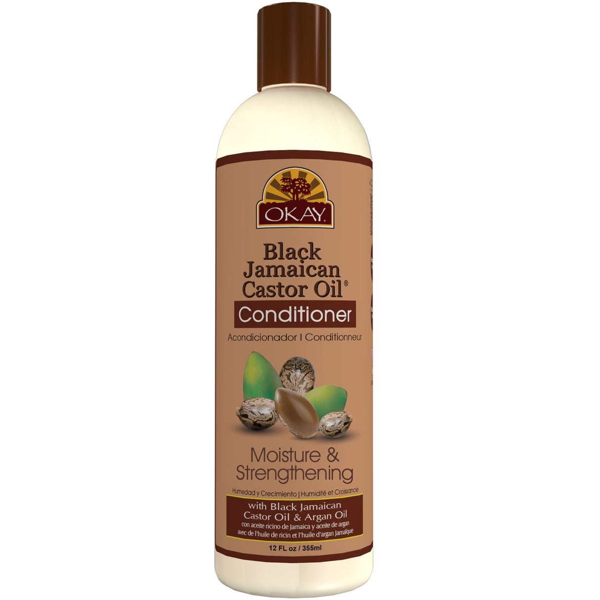 OKAY Black Jamaican Castor Oil Conditioner 12oz Hydrating, Strengthening, Nourishing Formula-5
