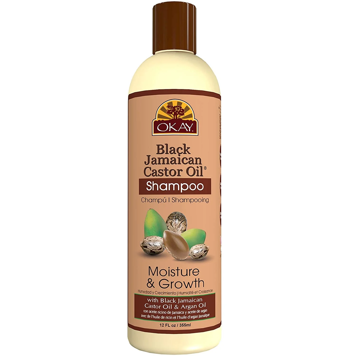 OKAY Black Jamaican Castor Oil Conditioner 12oz Hydrating, Strengthening, Nourishing Formula