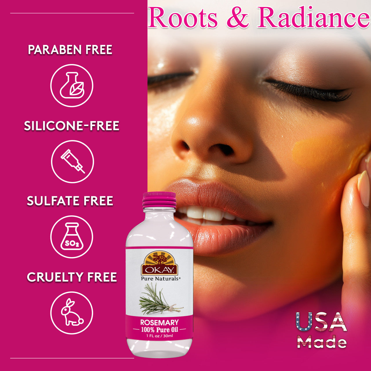 OKAY Pure Naturals 100% Pure Rosemary Oil - 1 oz / 30 ml-1