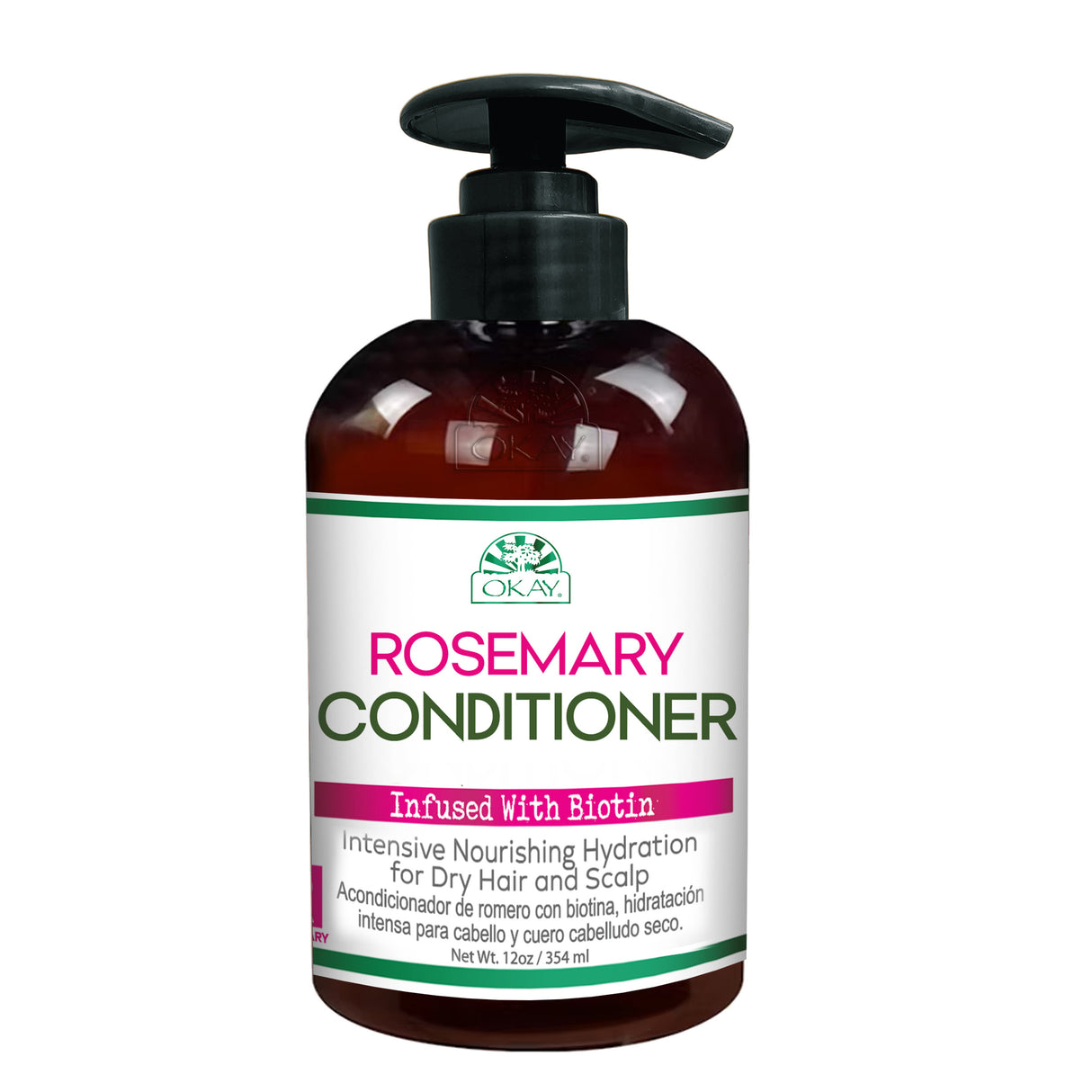 OKAY Rosemary with Biotin Conditioner 12oz Strengthening, Nourishing, Revitalizing Formula