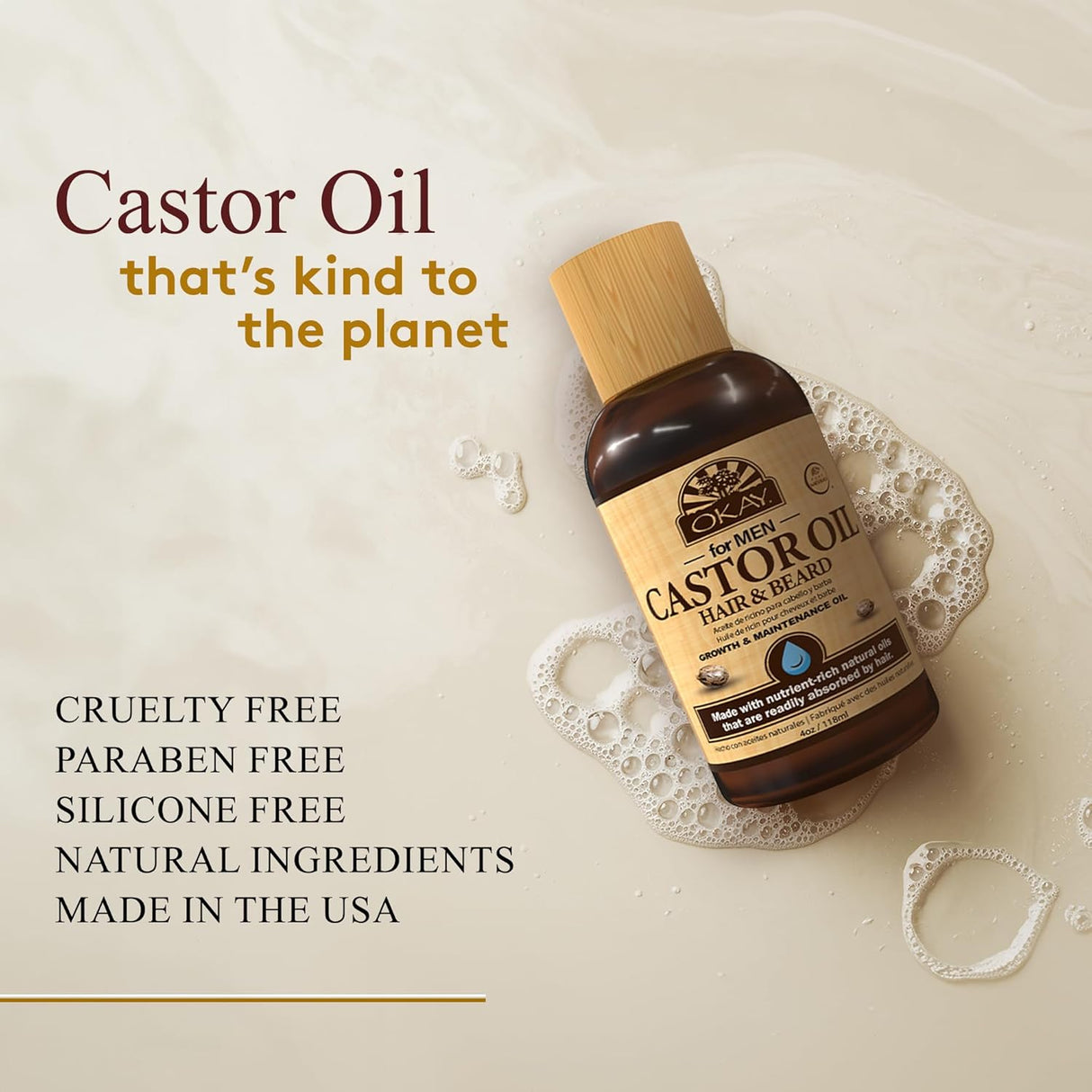 Okay For Men Castro Oil 4oz Nourishing Hair & Scalp Treatment for Strong, Healthy Hair-1