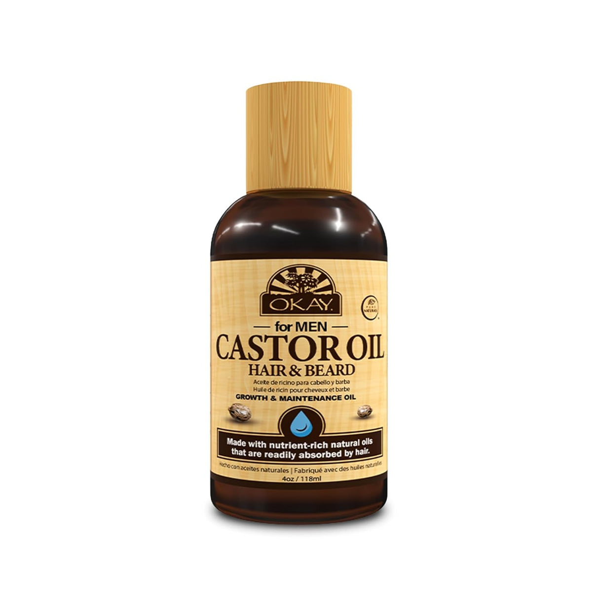 Okay For Men Castro Oil 4oz Nourishing Hair & Scalp Treatment for Strong, Healthy Hair