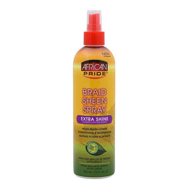 African Pride Olive Miracle Braid Sheen Spray Extra Shine 12 oz