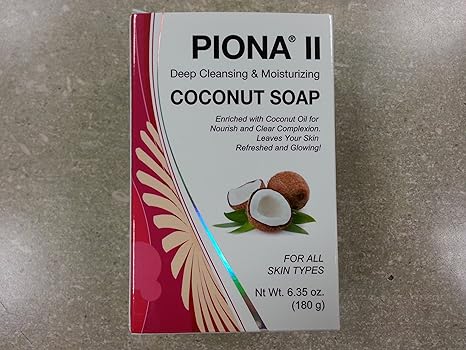 Piona II Deep Cleansing & Moisturizing Coconut Soap, coconut soap for dry skin, moisturizing coconut soap, deep cleansing soap bar, gentle daily use soap, hydrating soap for soft skin, natural coconut soap, skin nourishing soap, 180g coconut soap, smooth skin soap bar, gentle cleansing coconut soap, hydrating skincare soap, softening soap for all skin types, refreshing coconut soap