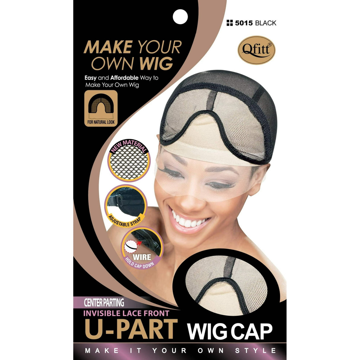 Qfitt Invisible Lace Front U-part Wig Cap