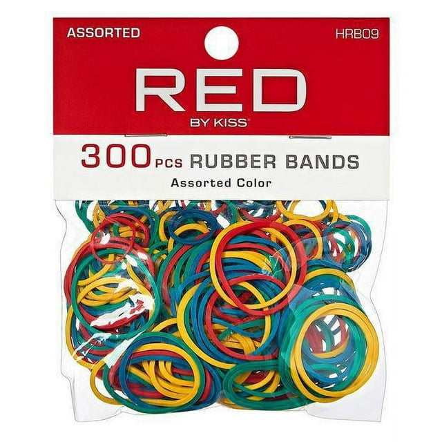RED BY KISS 300 Rubber Bands Assorted (HRB09)