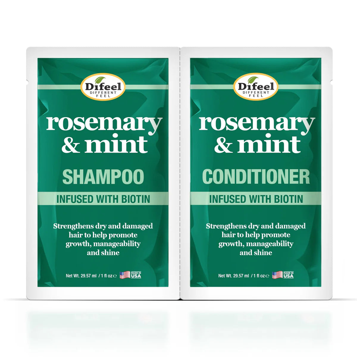 Difeel Rosemary & Mint Shampoo & Conditioner 1 oz