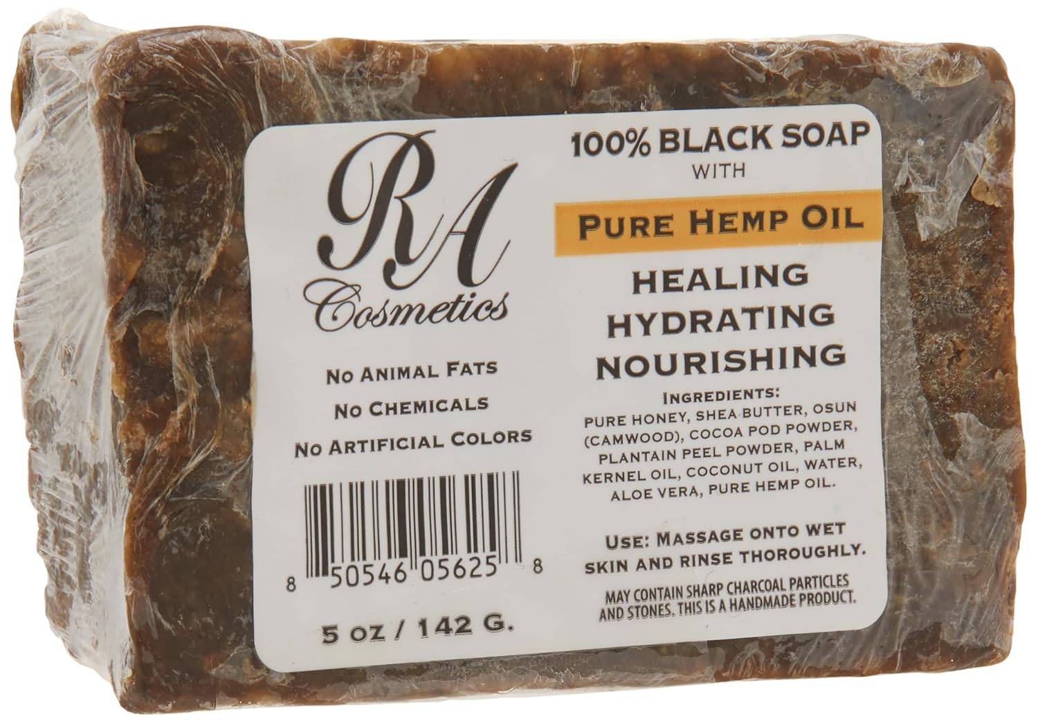 Ra 100% Black Soap Bar 5Oz Healing Cleaning
