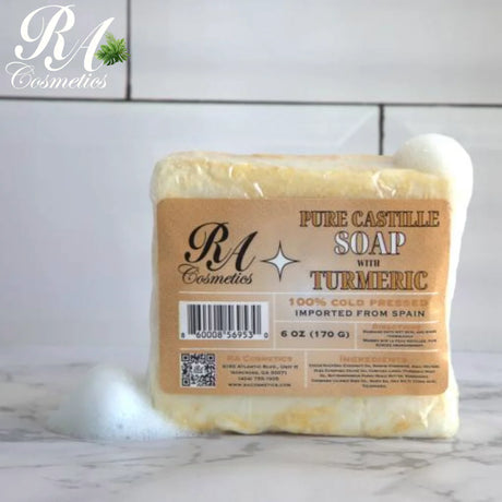 RA 100% Cold Pressed Soap, cold pressed soap 6 oz, natural handcrafted soap, Lavender cold pressed soap, Lemongrass cold pressed soap, Turmeric cold pressed soap, Peppermint cold pressed soap, nourishing skin soap, gentle cleansing soap, face and body soap, chemical free soap, soothing skin soap, refreshing body soap, brightening soap bar, cooling soap bar, all skin types soap,