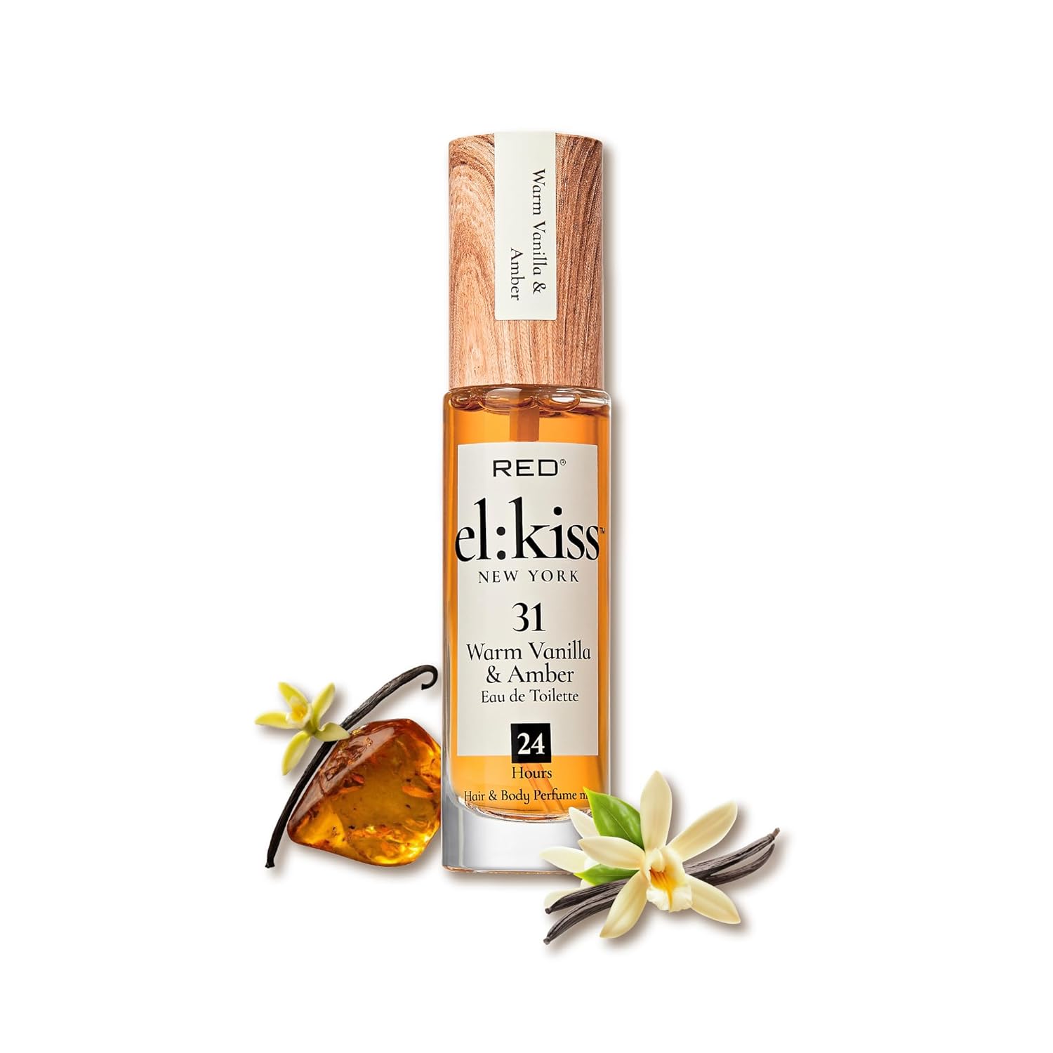 Red EL KISS Hair Perfume & Body Mist_Warm_vanilla_&_Amber