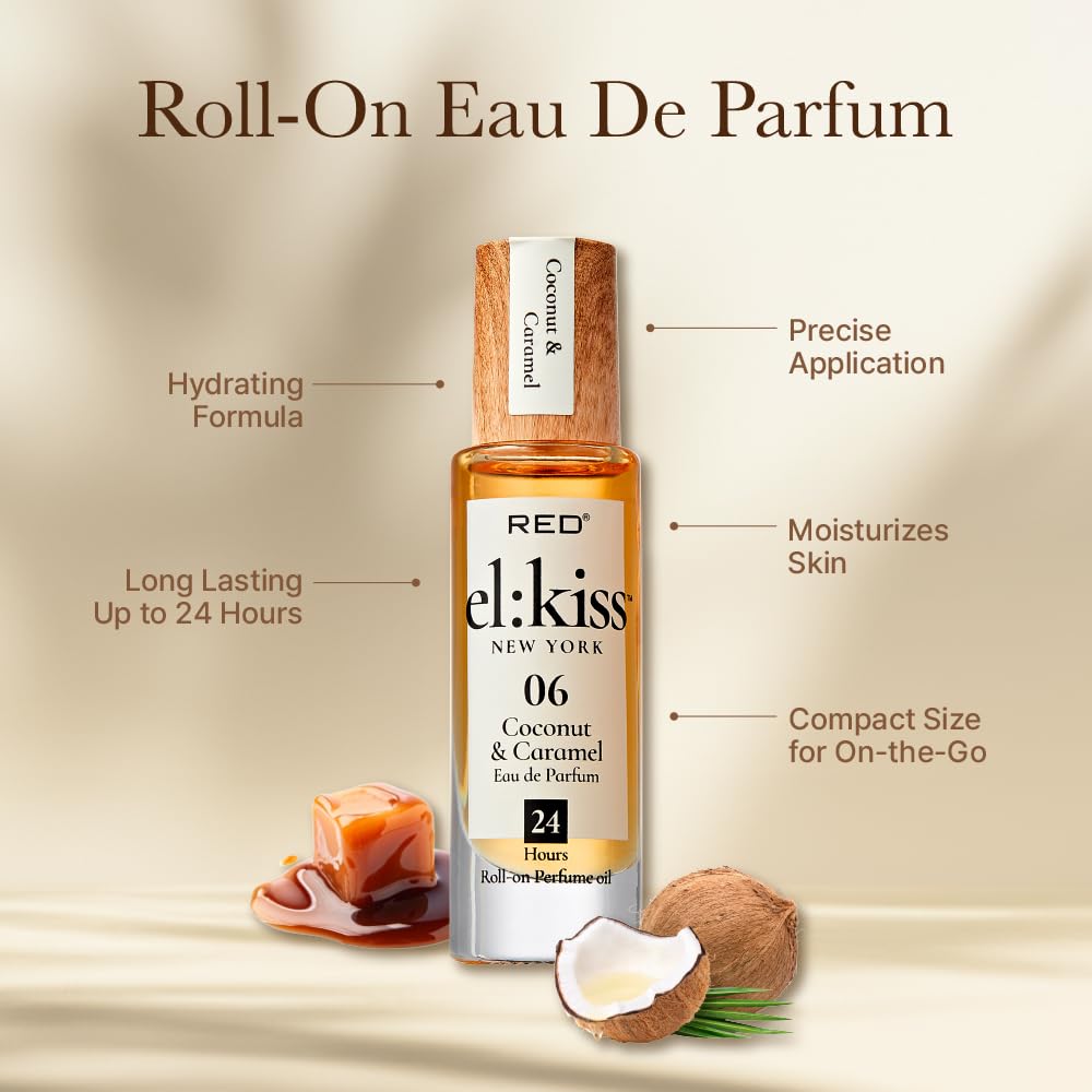 Red EL KISS Roll-On Perfume_Coconut_Caramel_2