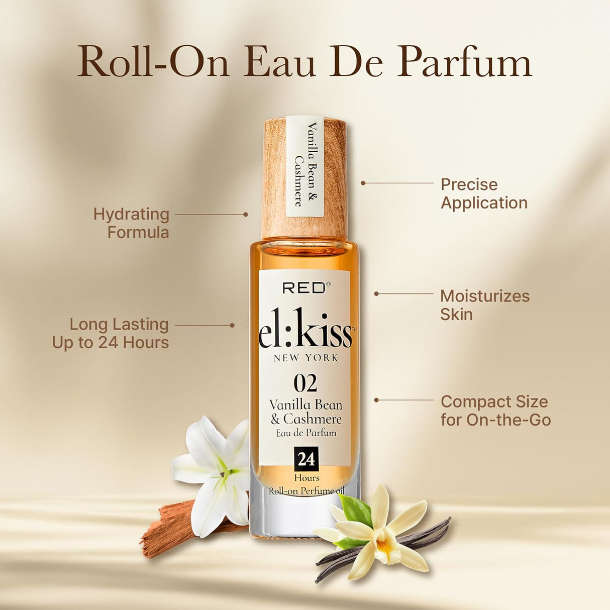 Red EL KISS Roll-On Perfume_VanillaBean_Cashmere_2