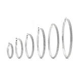 Joy Jewelry Lightweight Sterling Silver Mesh Hoop Earrings