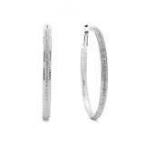 Joy Jewelry Lightweight Sterling Silver Mesh Hoop Earrings