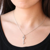 Joy Large heart key pendant necklace