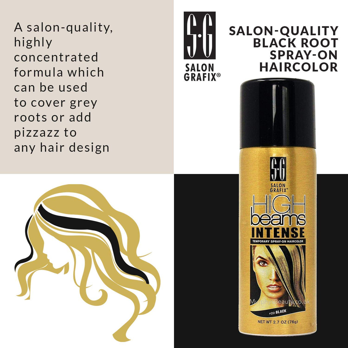 High Beams Intense Temporary Spray-On Hair Color - 2.7Oz