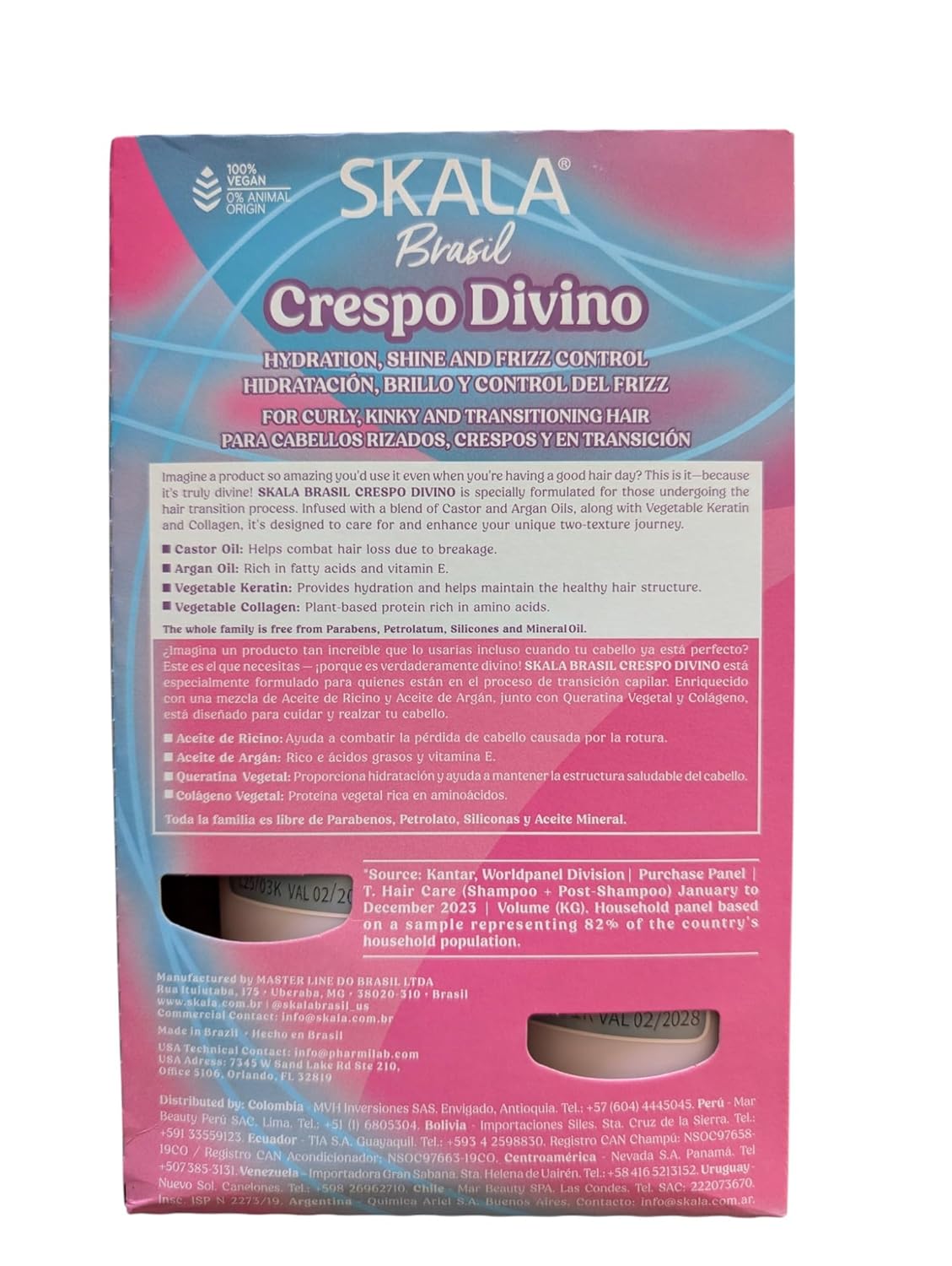 Skala Brasil Crespo Divino Shampoo & Conditioner 10.99oz Nourishing, Hydrating, Defining Formula-3