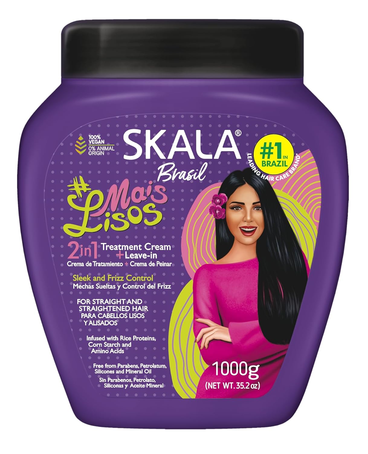 Skala Brasil Mais Lisos 2in1 Treatment 35.2oz Smoothing, Hydrating, Nourishing Formula