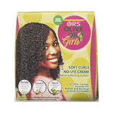 ORS Olive Oil Girls Soft Curls No-Lye Creme Texture Softening System Kit (Pack of 1)