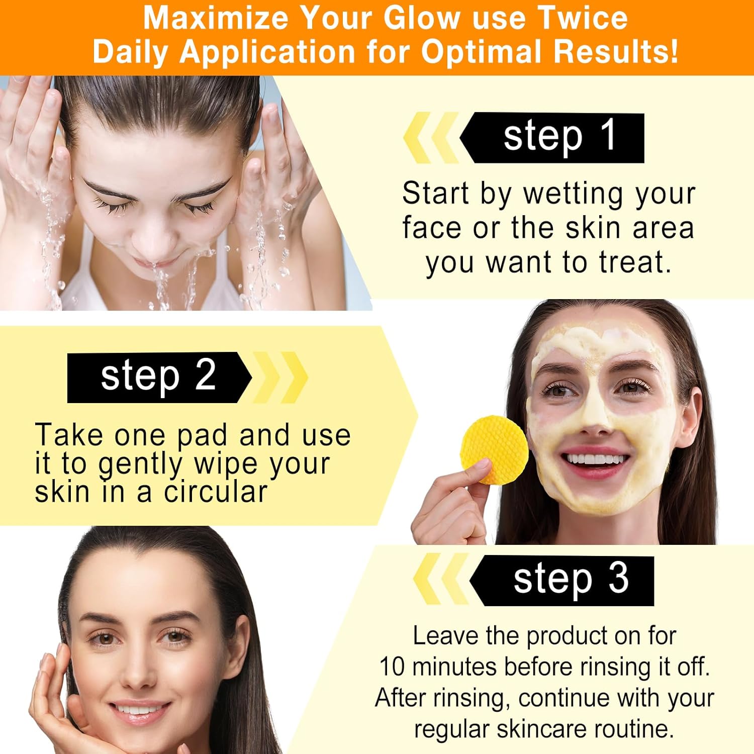 TE AMO TURMERIC & KOJIC ACID CLEANING PADS 50PADS-5