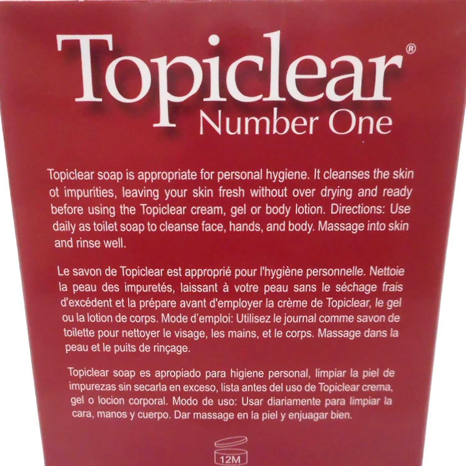 Topiclear Soap Black Soap 3.5oz deep cleansing bar for smooth healthy skin-1