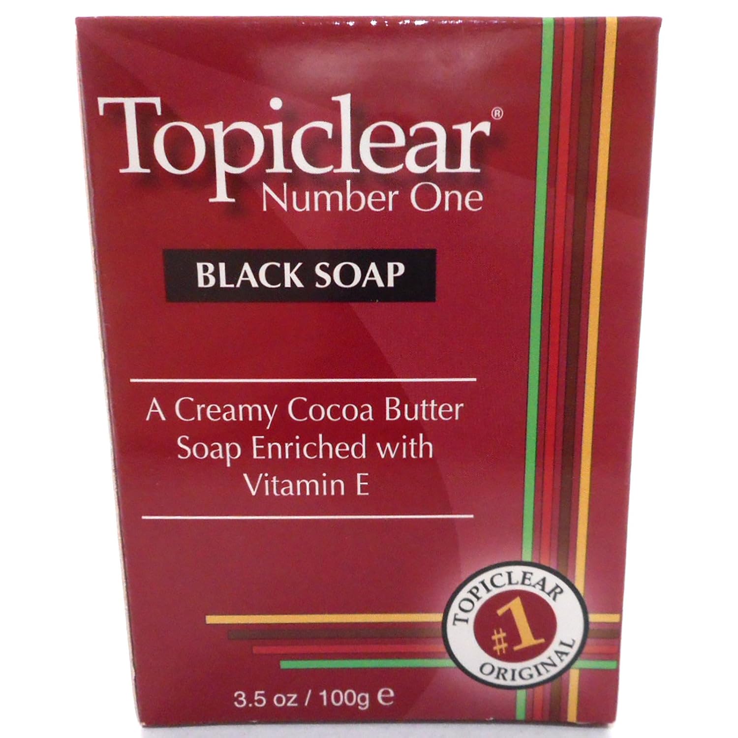 Topiclear Soap Black Soap 3.5oz deep cleansing bar for smooth healthy skin