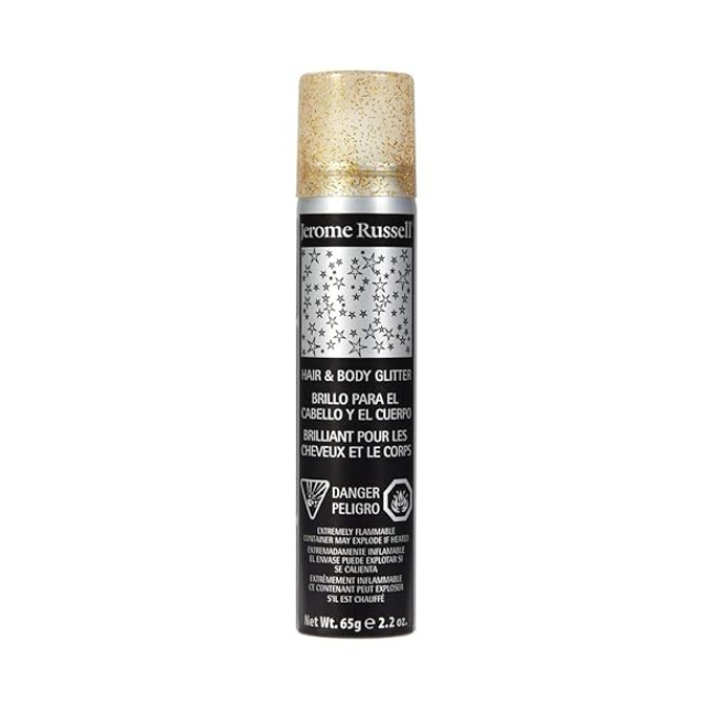 Jerome Russell Hair and Body Gold Glitter Spray 2.2Oz