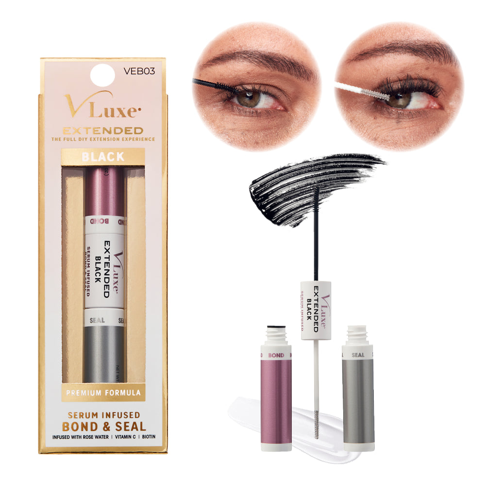 VLuxe By IEnvy Lash Bond & Seal Dual-Ended, Waterproof, Infused with Rosewater & Biotin
