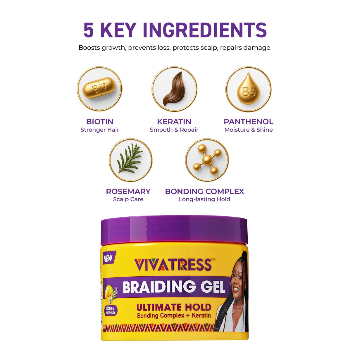 VIVATRESS BRAIDING GEL ULTIMATE HOLD 16 OZ VTS02