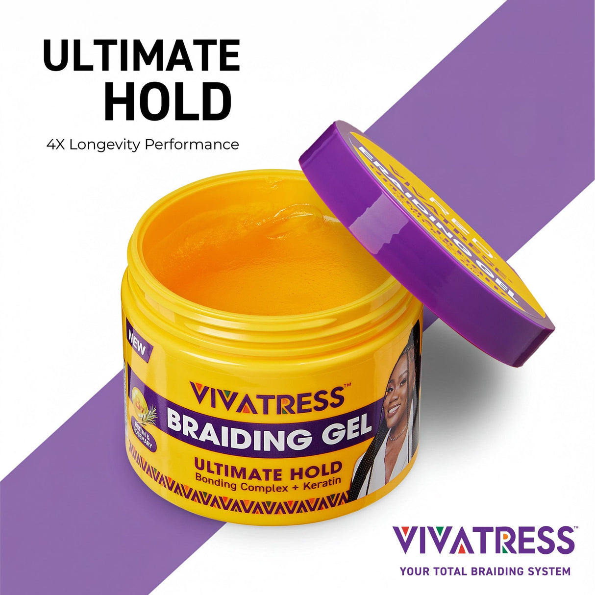 VIVATRESS BRAIDING GEL ULTIMATE HOLD 16 OZ VTS02