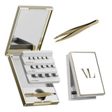VLuxe By IEnvy Mini Lash Palette with Mirror & Tweezer Applicator (No Lashes Included)