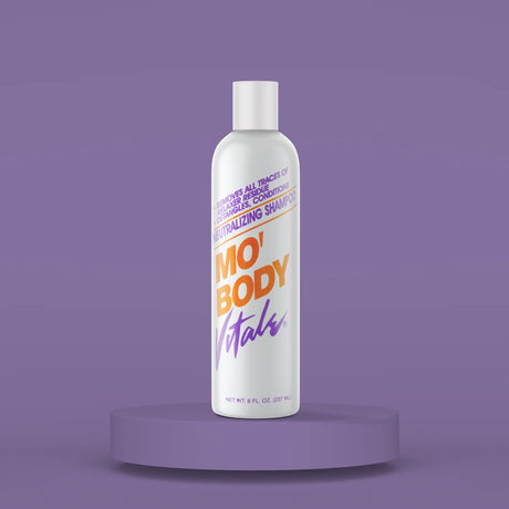 Vintage Mo Body Vitale Neutralizing Shampoo 8oz, neutralizing shampoo, post relaxer shampoo, chemical treatment shampoo, pH balancing hair shampoo, residue removing shampoo, gentle cleansing shampoo, shampoo for chemically treated hair, hair neutralizer shampoo, salon quality neutralizing shampoo, professional hair care shampoo, healthy hair cleanser, Mo Body hair care product