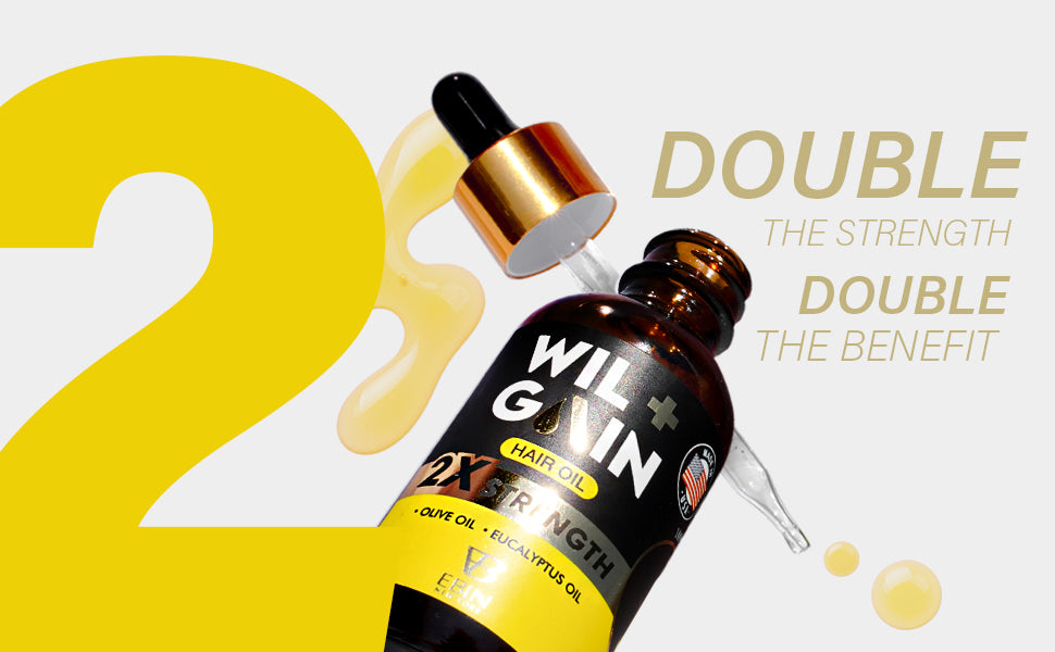 Wil Gain Hair Oil 2X Strenght Olive +Eucalptus 2Oz-3