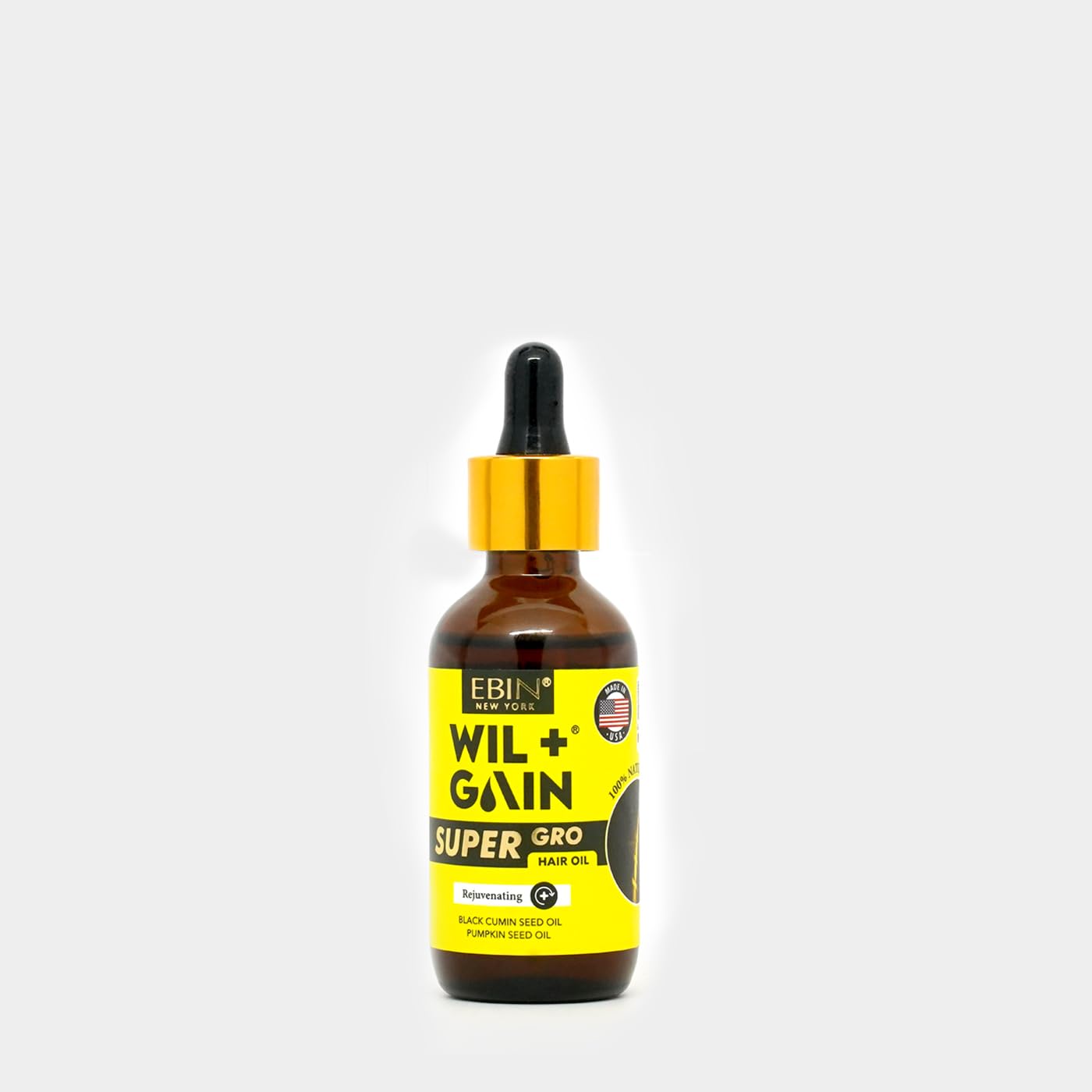 Wil Gain Hair Oil 2X Strength Cumin Pumpkin 2oz Herbal Natural Growth Treatment